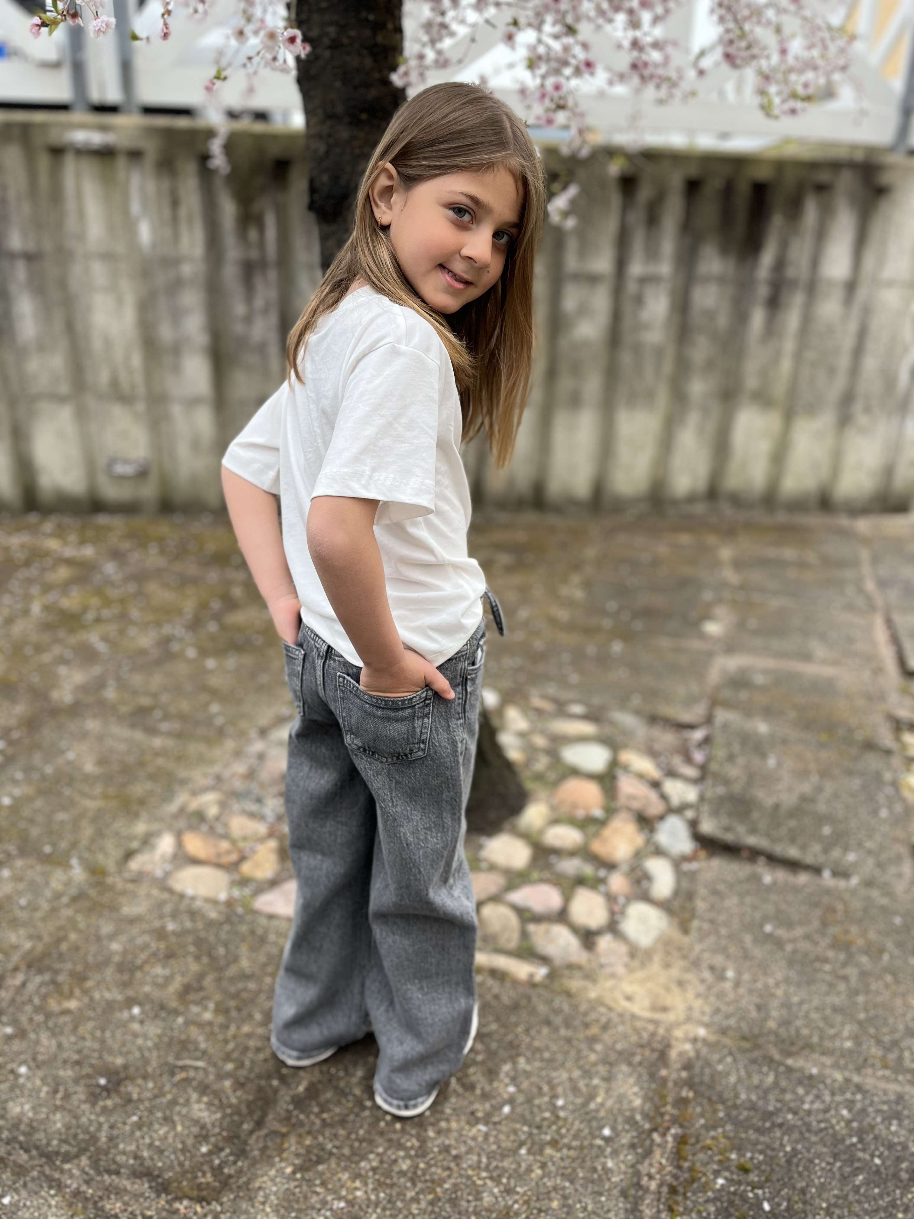 VMTESSA Girl Jeans - Medium Grey Denim